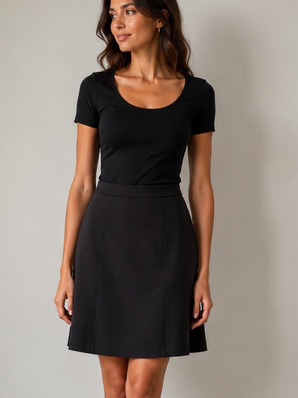 Ann Taylor Black A-Line Skirt